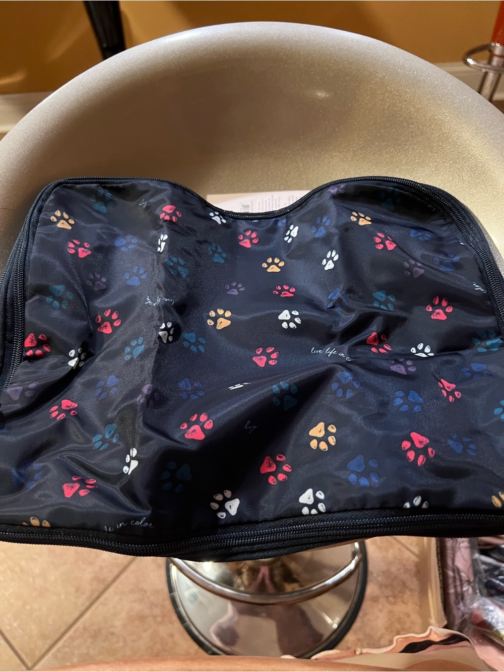 Lug Cargo Compression Cube in Paws Navy NWT